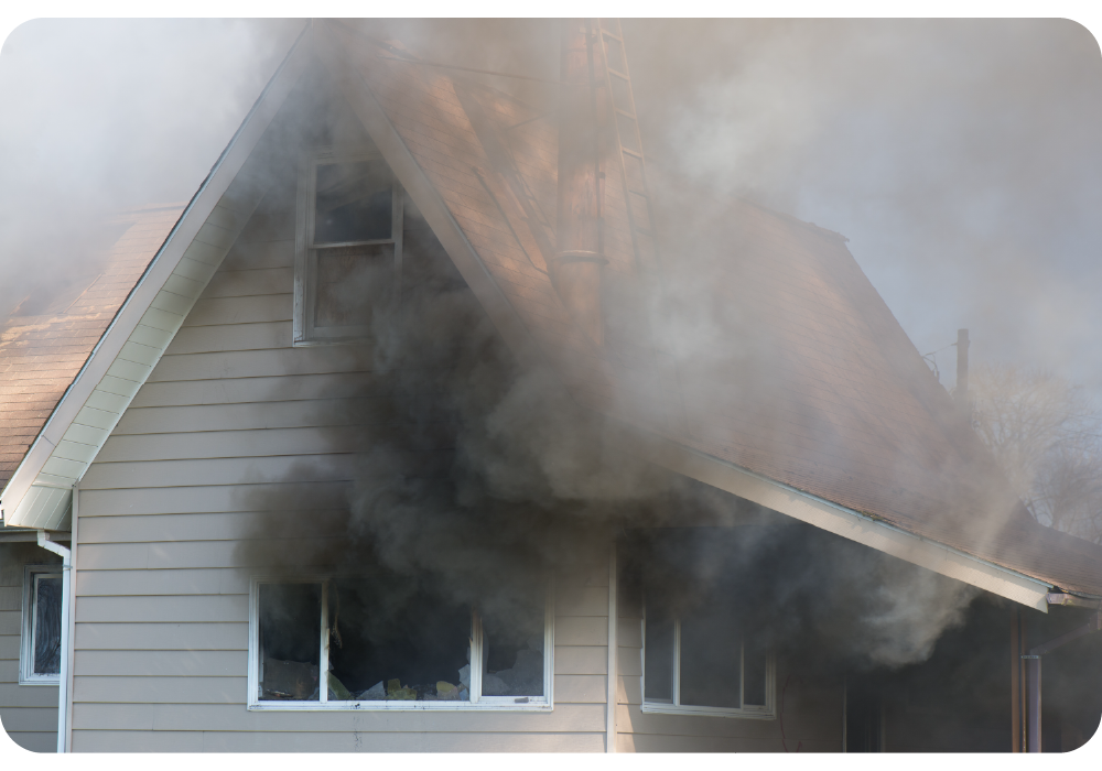 house on fire